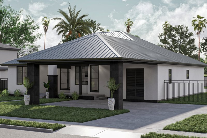 House Blueprint - Exterior - Other Elevation for Modern House Plan #455-507 - 3 bed, 2 bath