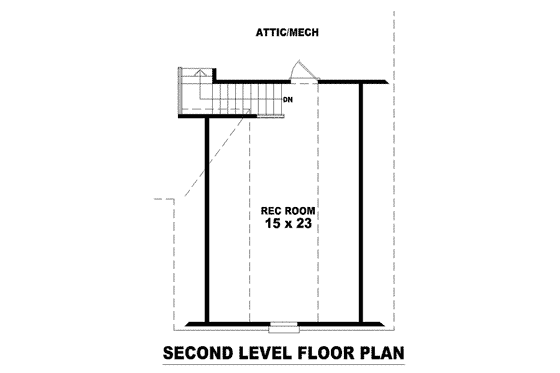 Floor Plan - Upper Floor for European House Plan #81-1510 - 3 bed, 2 bath