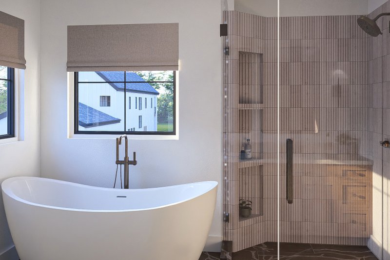 House Blueprint - Interior - Master Bathroom 1 for Farmhouse House Plan #455-805 - 3 bed, 2.5 bath
