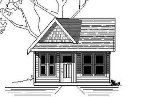 Cottage Exterior - Front Elevation Plan #423-43
