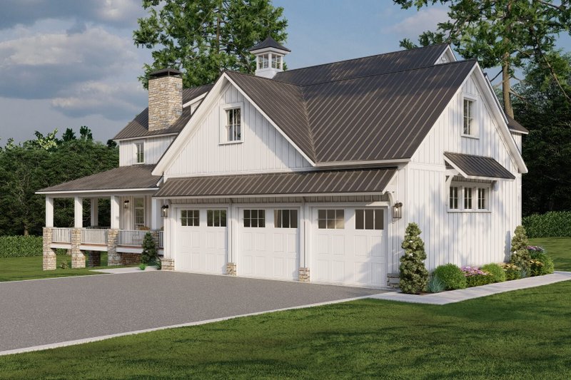 House Plan Design - Exterior - Other Elevation 2 for Farmhouse House Plan #923-373 - 3 bed, 3.5 bath