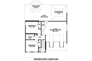 Floor Plan - Upper Floor for Traditional House Plan #81-1377 - 3 bed, 2.5 bath