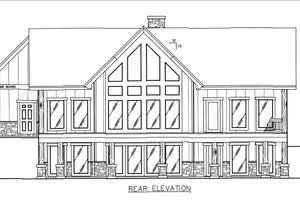 Exterior - Rear Elevation for Craftsman House Plan #117-891 - 4 bed, 4 bath