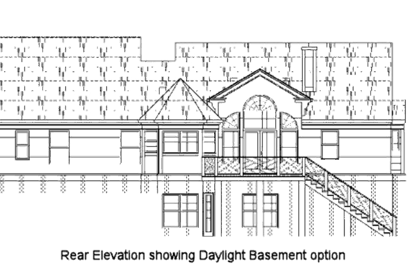 House Plan Design - Exterior - Rear Elevation for Traditional House Plan #119-355 - 3 bed, 2.5 bath