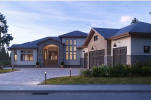 Exterior - Front Elevation 3 for Traditional House Plan #1066-23 - 2 bed, 2.5 bath