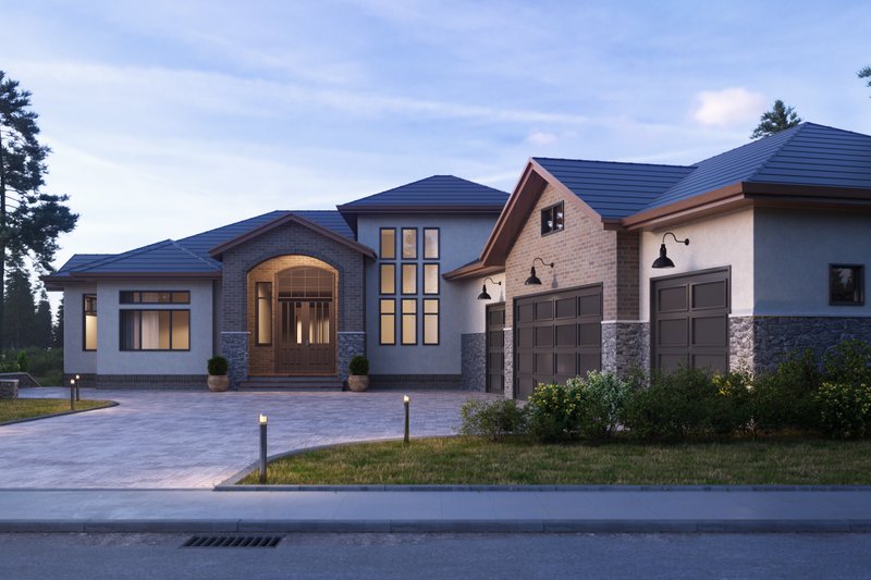 Dream House Plan - Exterior - Front Elevation 3 for Traditional House Plan #1066-23 - 2 bed, 2.5 bath