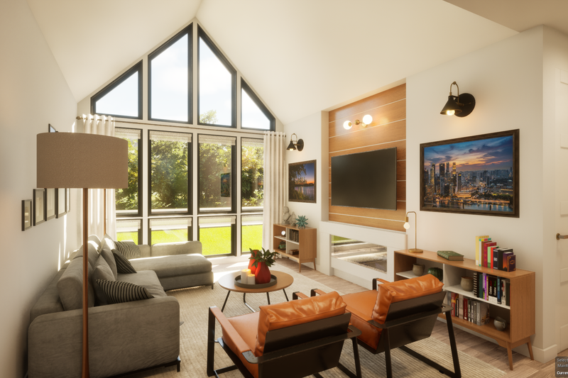 House Blueprint - Interior - Family Room for Farmhouse House Plan #48-1216 - 3 bed, 2.5 bath
