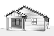 Contemporary Style House Plan - 1 Beds 1 Baths 674 Sq/Ft Plan #1099-15 Exterior 