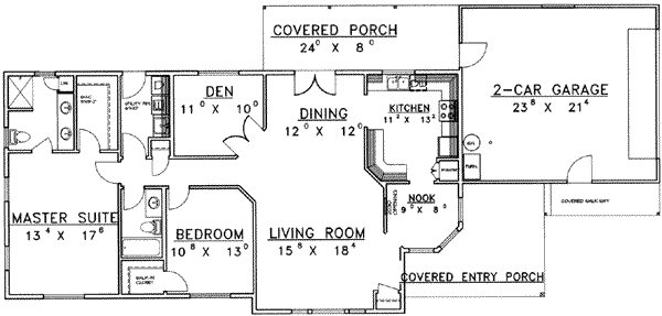 Traditional Floor Plan - Main Floor Plan #117-300