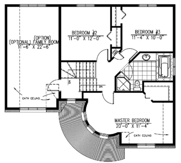 European Floor Plan - Upper Floor Plan #138-302