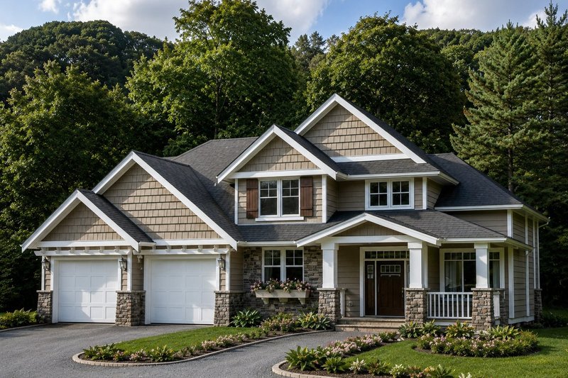 Home Plan - Exterior - Front Elevation 2 for Craftsman House Plan #1100-187 - 4 bed, 2.5 bath