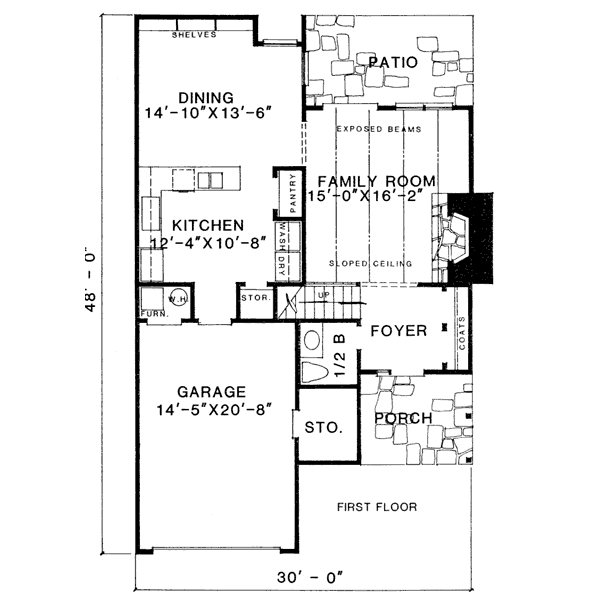 Contemporary Floor Plan - Main Floor Plan #10-224