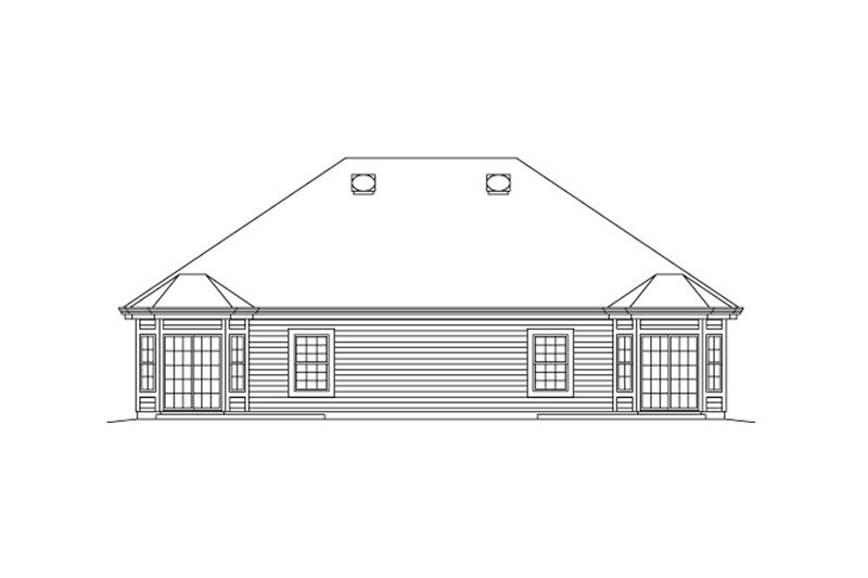 Dream House Plan - Exterior - Rear Elevation for Country House Plan #57-683 - 4 bed, 4 bath