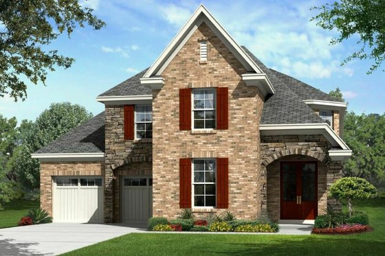 Exterior - Front Elevation for Traditional House Plan #329-357 - 4 bed, 3 bath