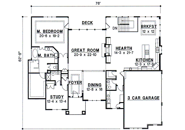 European Floor Plan - Main Floor Plan #67-341