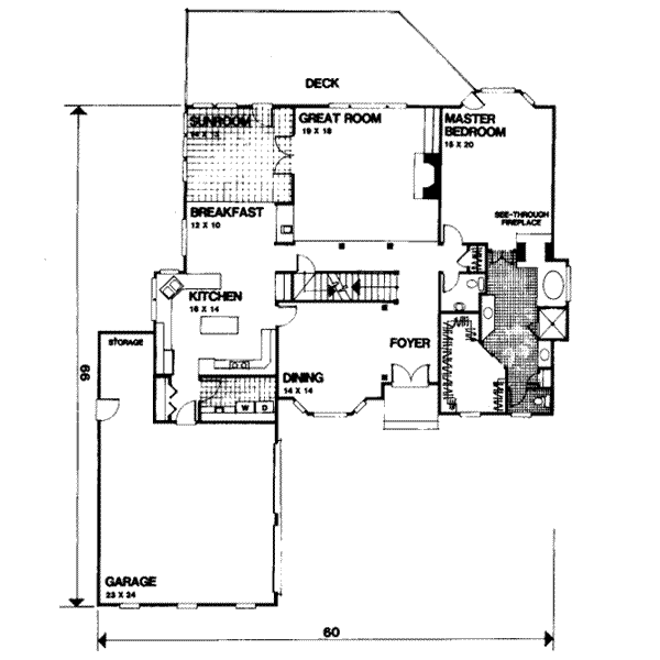 European Floor Plan - Main Floor Plan #56-213