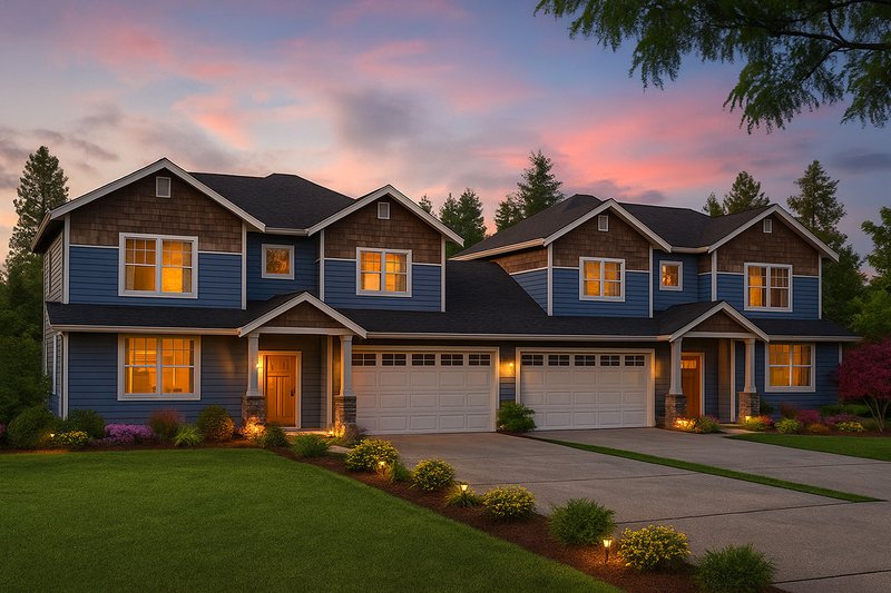 Architectural House Design - Craftsman Exterior - Front Elevation Plan #124-1268