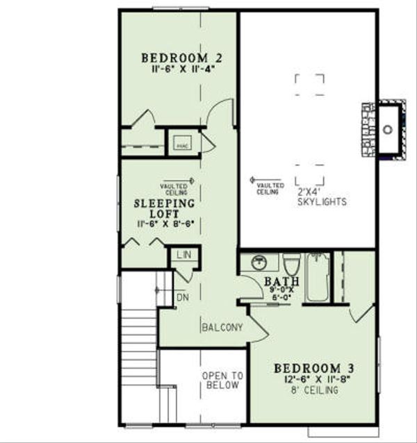 Architectural House Design - Country Floor Plan - Upper Floor Plan #17-2452