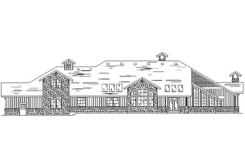 Dream House Plan - Exterior - Rear Elevation for European House Plan #5-410 - 3 bed, 3.5 bath