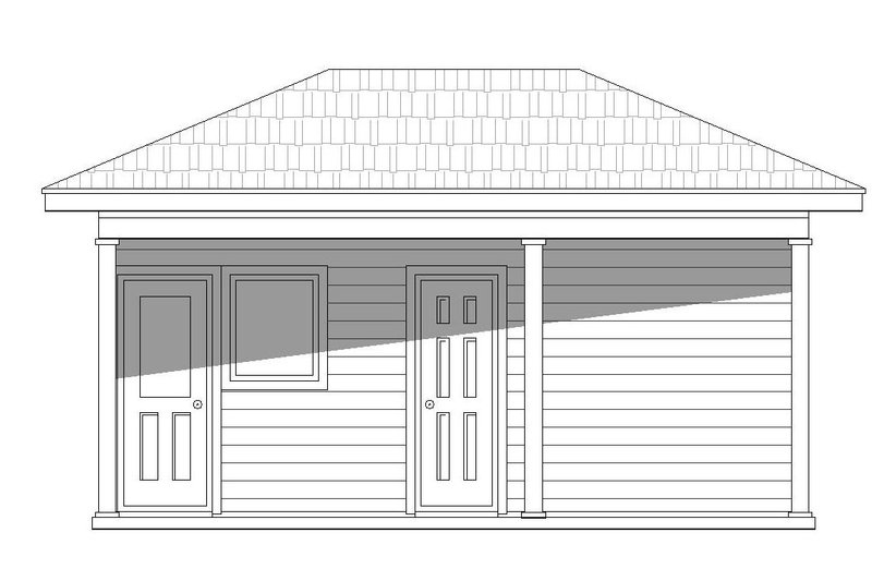Home Plan - Exterior - Front Elevation 3 for Country House Plan #932-154, 1 bath