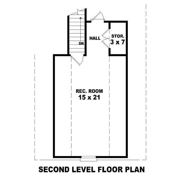 Floor Plan - Upper Floor for European House Plan #81-1538 - 3 bed, 2 bath