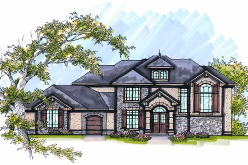 Home Plan - European Exterior - Front Elevation Plan #70-1008