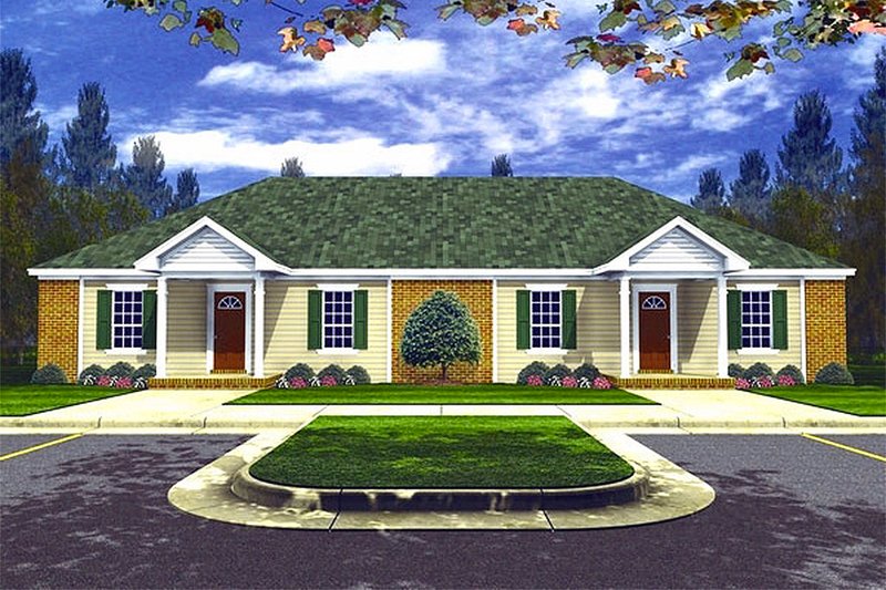 Ranch Style House Plan - 2 Beds 2 Baths 1980 Sq/Ft Plan #21-104