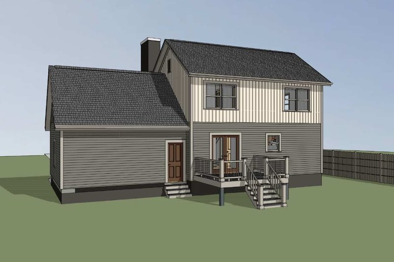 House Blueprint - Exterior - Rear Elevation for Country House Plan #79-180 - 4 bed, 2.5 bath