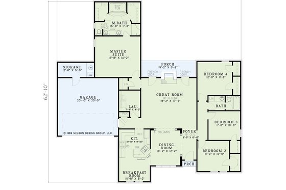 Exterior - Front Elevation 4 for Traditional House Plan #17-1032 - 4 bed, 2 bath
