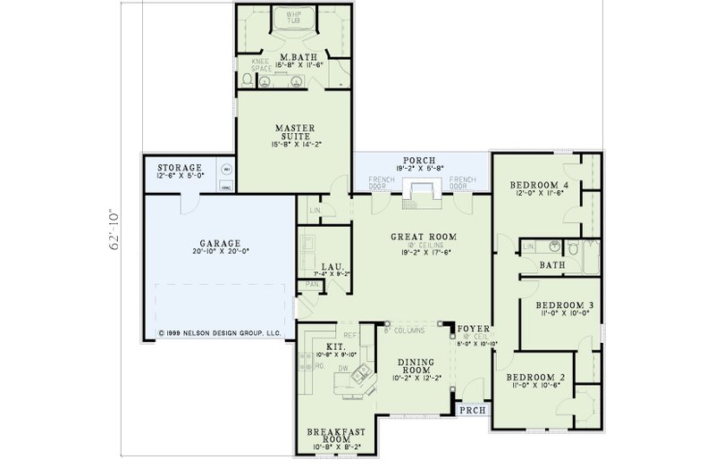 Dream House Plan - Exterior - Front Elevation 4 for Traditional House Plan #17-1032 - 4 bed, 2 bath