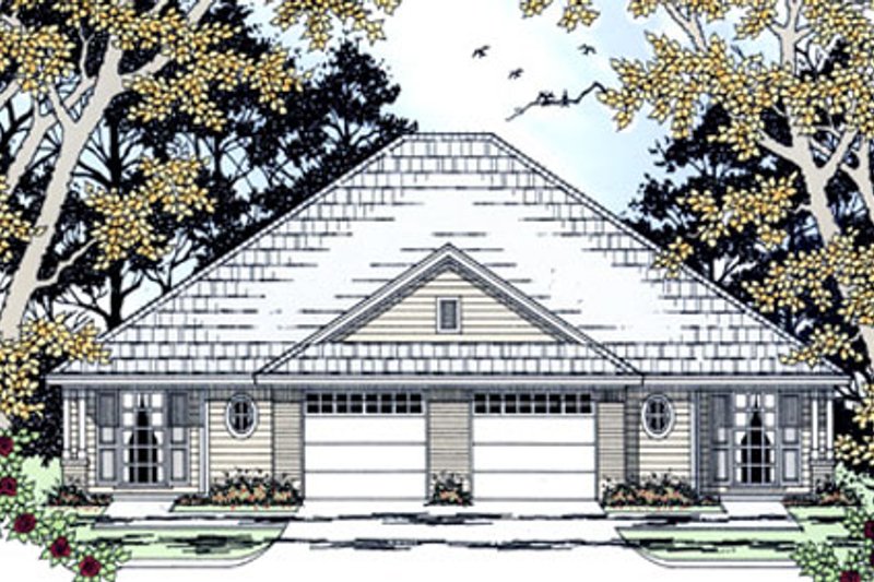 Architectural House Design - Country Exterior - Front Elevation Plan #42-374