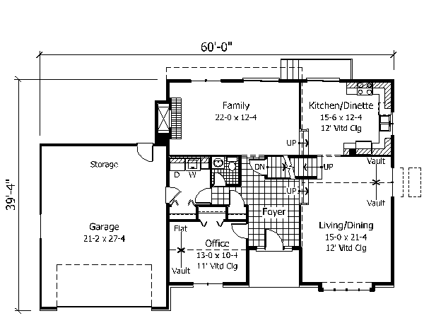 Traditional Floor Plan - Main Floor Plan #51-104