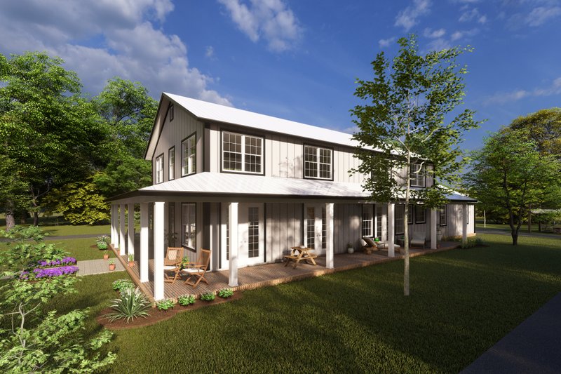 House Design - Exterior - Other Elevation for Farmhouse House Plan #513-2218 - 4 bed, 3.5 bath