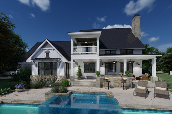 Exterior - Covered Porch for Farmhouse House Plan #120-272 - 3 bed, 2.5 bath