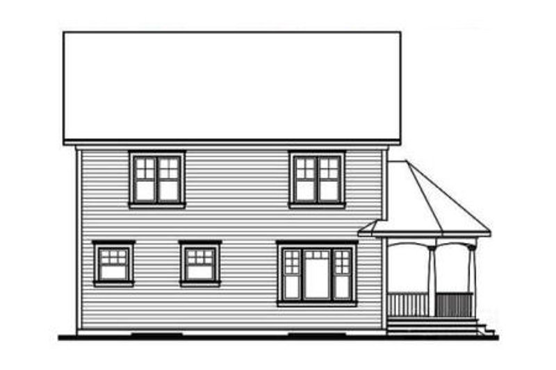 Home Plan - Exterior - Rear Elevation for Cottage House Plan #23-521 - 3 bed, 1.5 bath