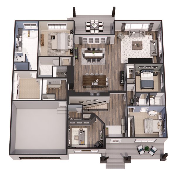 Ranch Floor Plan - Main Floor Plan #51-1326