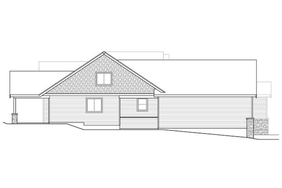 Exterior - Other Elevation for Craftsman House Plan #124-1252 - 3 bed, 3.5 bath
