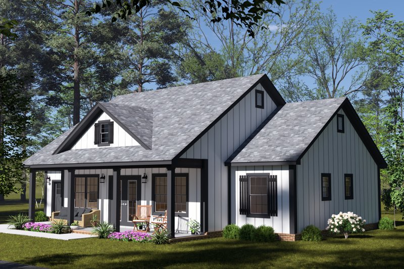Architectural House Design - Exterior - Other Elevation 1 for Farmhouse House Plan #513-2377 - 3 bed, 2 bath