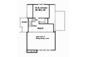 Floor Plan - Upper Floor for Cabin House Plan #456-10 - 3 bed, 3 bath