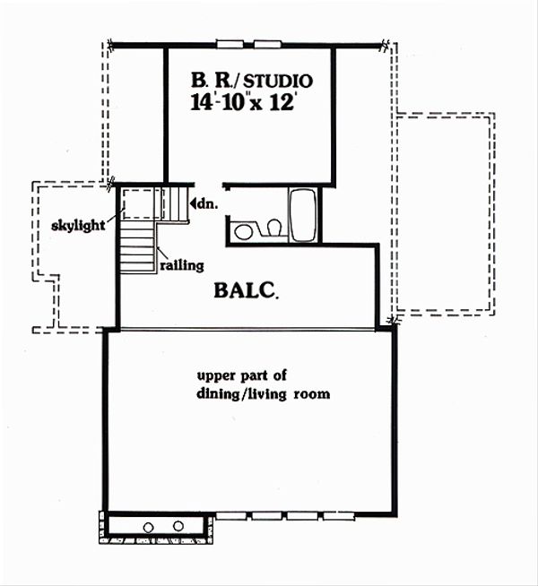 House Design - Cabin Floor Plan - Upper Floor Plan #456-10