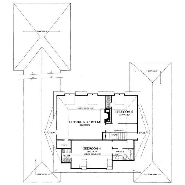 House Design - European Floor Plan - Upper Floor Plan #137-225