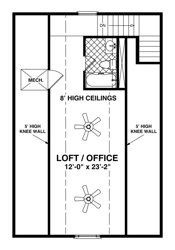 Architectural House Design - Craftsman Floor Plan - Upper Floor Plan #56-721