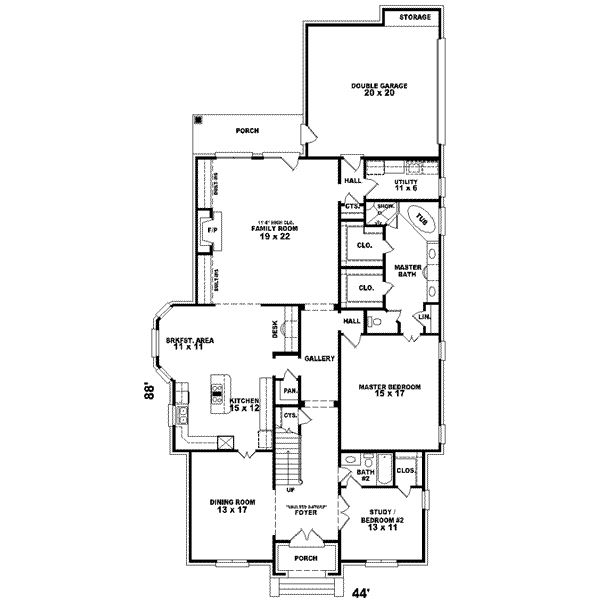 European Floor Plan - Main Floor Plan #81-593