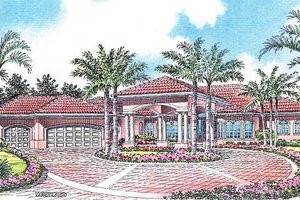 Mediterranean Exterior - Front Elevation Plan #420-123