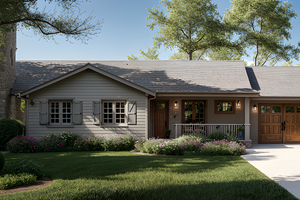 Country Exterior - Front Elevation Plan #30-236