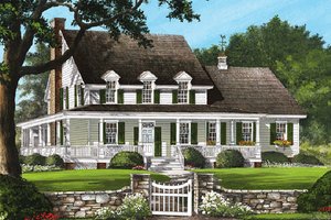 Country Exterior - Front Elevation Plan #137-199