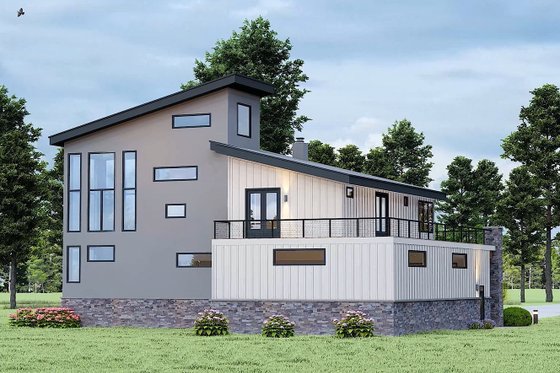 Exterior - Other Elevation 1 for Contemporary House Plan #932-1266 - 3 bed, 4 bath