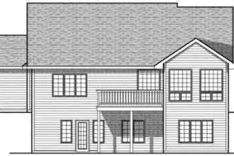 House Plan Design - Exterior - Rear Elevation for Traditional House Plan #70-691 - 4 bed, 2.5 bath