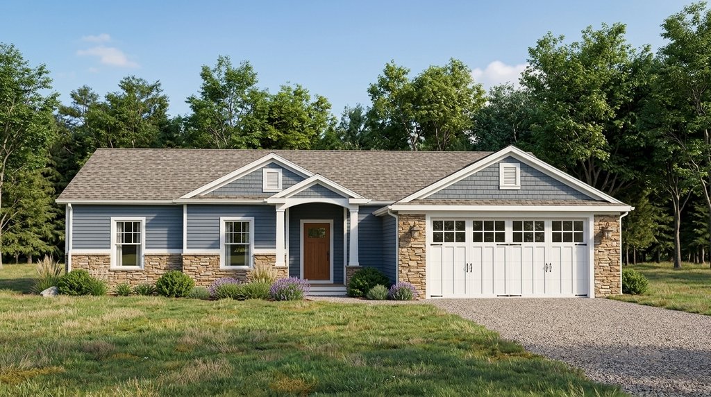 Exterior - Front Elevation 2 for Craftsman House Plan #1064-132 - 4 bed, 2.5 bath