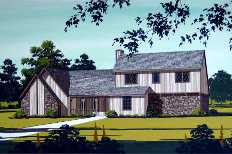 Dream House Plan - Modern Exterior - Front Elevation Plan #45-325